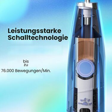 Електрична сонічна зубна щітка Oclean Flow Gift Set, 5 режимів, водонепроникна IPX7, біла (набір з дорожнім футляром та 6 насадками, до 180 днів роботи від одного заряду)