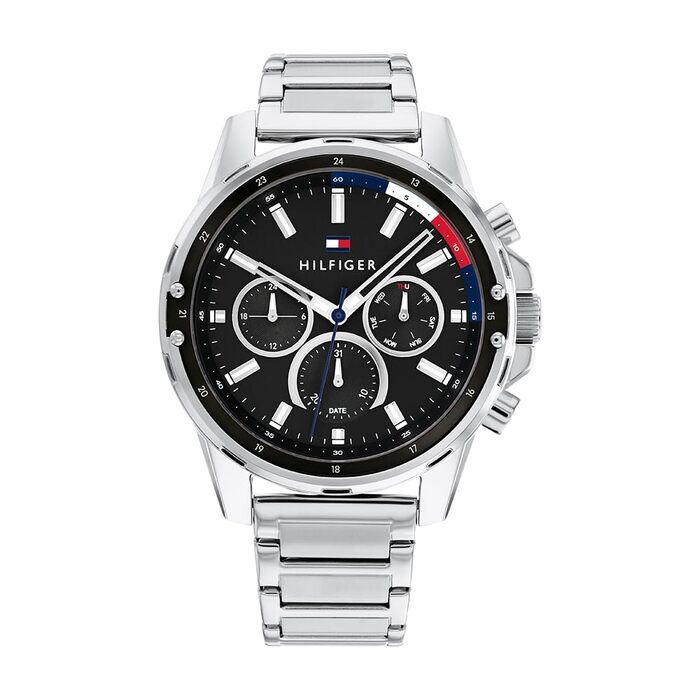 Чоловічий кварцовий годинник Tommy Hilfiger Multi Zifferblatt чорного кольору