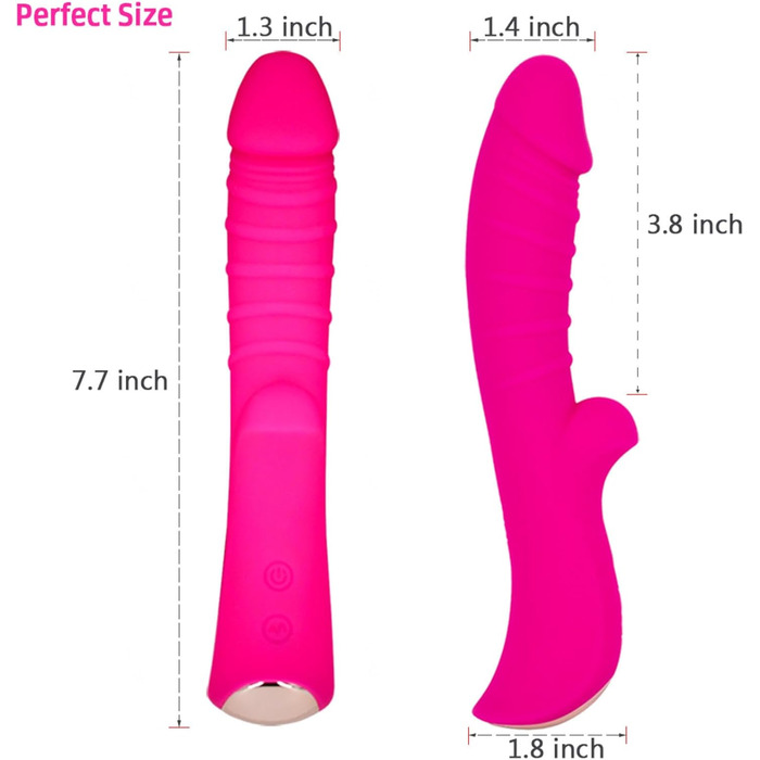 Вібратор G-точка з силікону для жінок, 10 режимів, Rabbit Vibrator, червоний