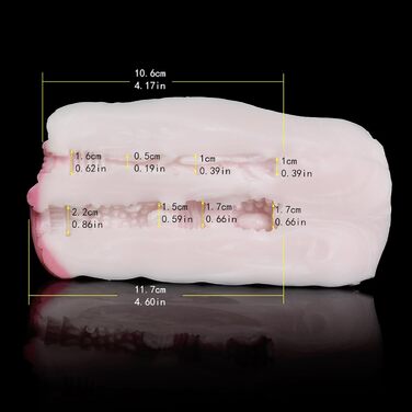 Реалістичний мастурбатор для чоловіків з анатомічною вагіною та анальним тунелем, великий, монстр