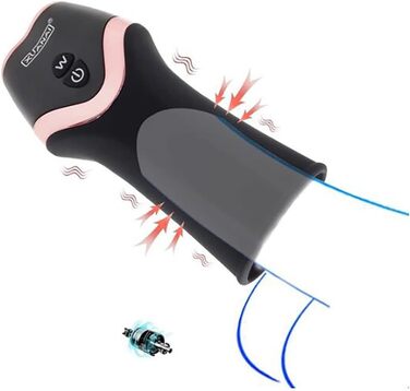 Електричний статевий аксесуар для чоловіків JFRong з 6 режимами стимуляції та вібрації, автоматичний, для мастурбації