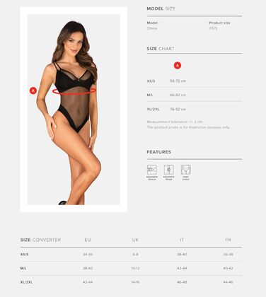 Сексуальний жіночий комплект спідньої білизни Selente Love & Fun: боді/відкритий боді та шовкова маска для очей, чорний, шнурівка (XL-XXL)