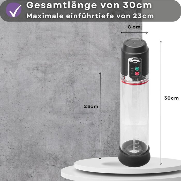 Автоматична вакуумна помпа для збільшення пеніса та покращення ерекції Lovelyness - 8 рівнів, силіконові насадки