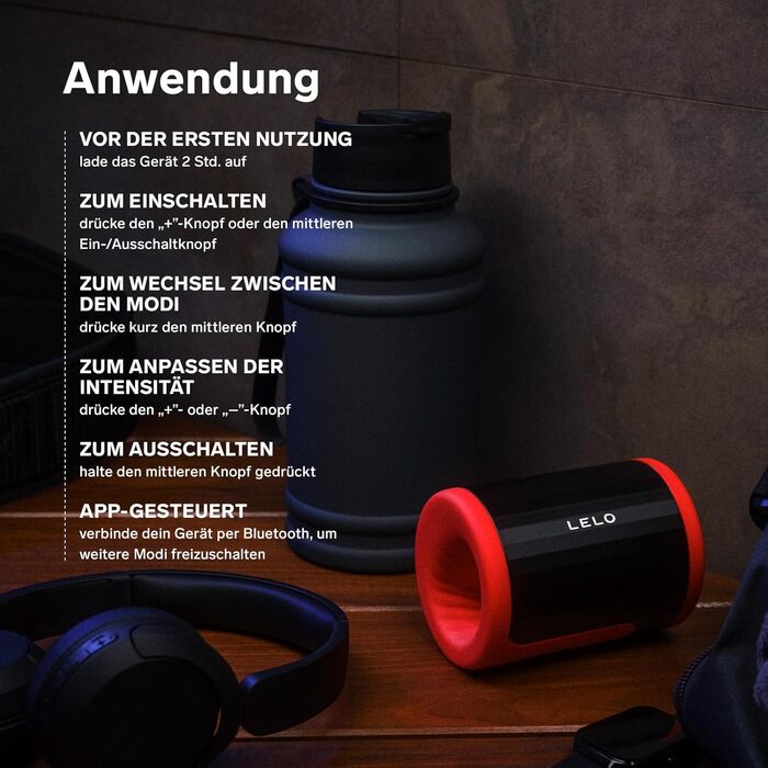 LELO F2S Ausdauertrainer: Масажер для чоловіків з App, 14 режимів та AI, блакитний