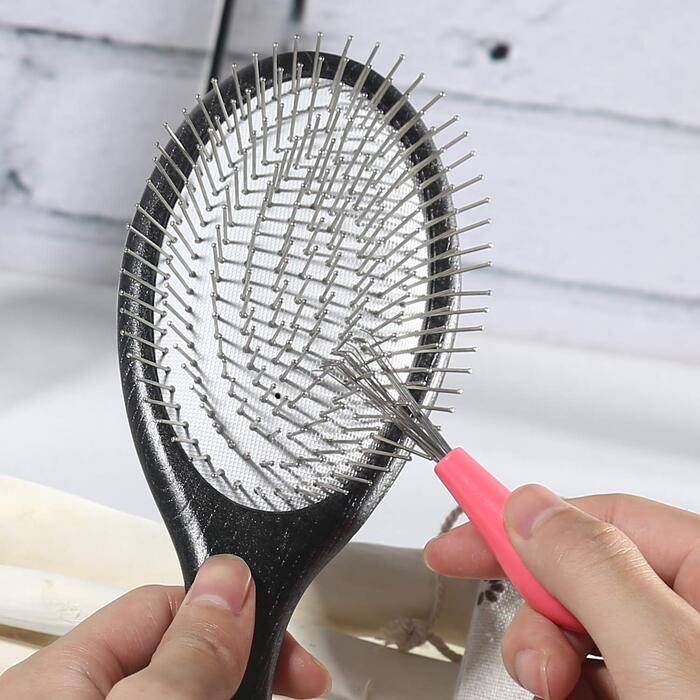 Масажна щітка для волосся BESTOOL антистатична Paddle Detangler з металевими щетинками для розплутування кучерявого та довгого волосся (вологе та сухе)