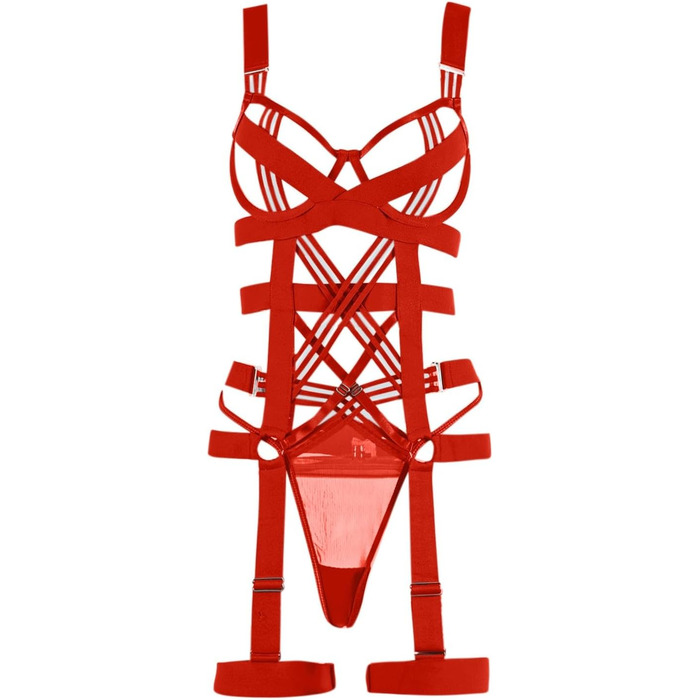 Сексуальний комплект нижньої білизни WILLBEST: мереживний бюстгальтер, топ з довгим рукавом, мереживні панчохи, мереживний боді. Ідеальний для карнавалу!