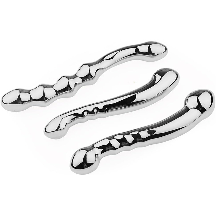 Анальний плаг з нержавіючої сталі GUYOS Doppelkopf для стимуляції G-точки та простати, 710г