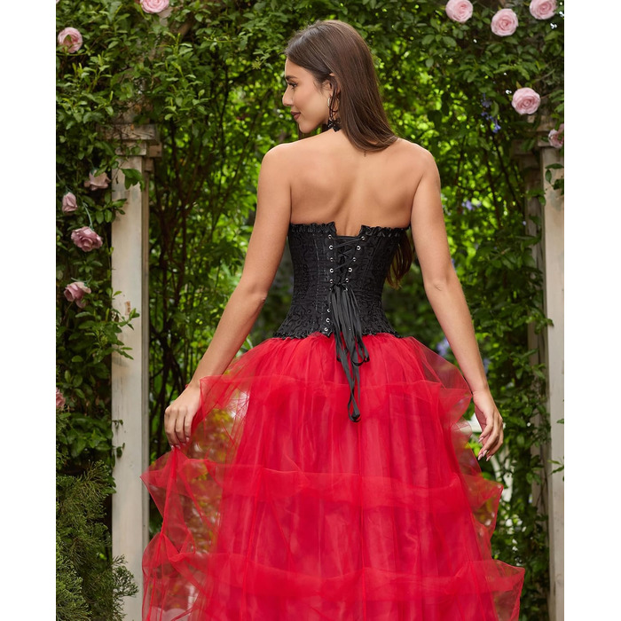 Корсетний топ SZIVYSHI для повного бюсту: готичний корсет, бюстгальтер, вінтажний корсаж, чорний, XS