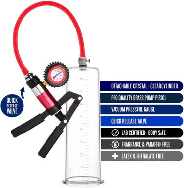 Вакуумний насос для збільшення пеніса, ручний, XXL, з насадкою 9 дюймів, для чоловіків, з запасними частинами