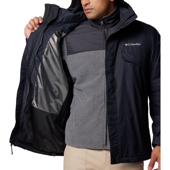 Чоловіча зимова куртка 3 в 1 Columbia Bugaboo Fleece Interchange, Ancient Fossil, розмір L