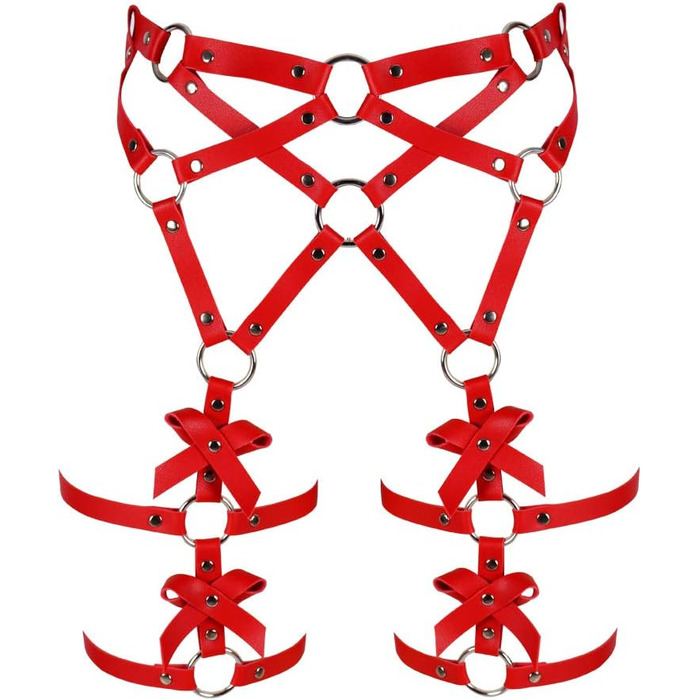 Жіночий корсет-зачіп з PU шкіри, чорний, з еластичними ремінцями, стиль панк