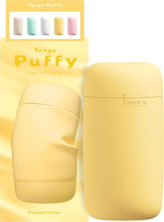 Мастурбатор Tenga Puffy Erdbeerrosa 16,5 см (Custard Yellow)
