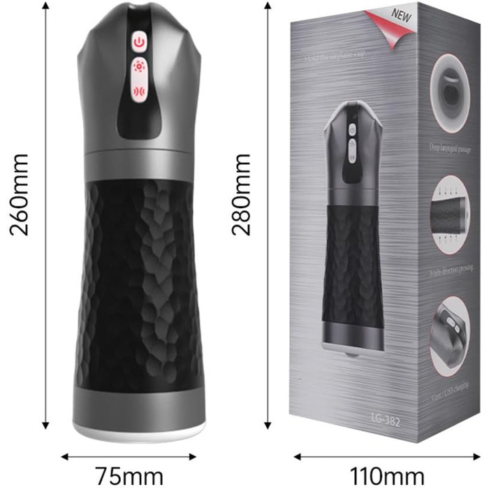 Електрична помпа для статевого члена, вакуумний тренажер з 5 режимами всмоктування та 10 режимами вібрації, іграшка для чоловіків, для підвищення потенції та покращення ерекції