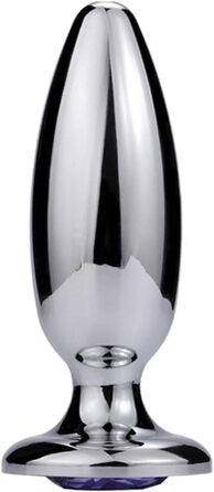 Анальний масажер Qodpxxi 3 Stile Extra Lang з металу з діамантовою основою. Стимуляція G-точки, масаж простати. Іграшки для дорослих, унісекс.