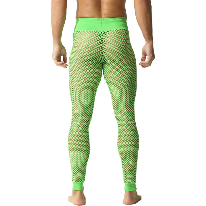 Чоловічі шорти-сетка YUFEIDA з дихаючого матеріалу, регульовані, спортивні лосини (Зелений, XL)