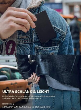 Металевий картхолдер VULKIT з RFID та NFC захистом, чоловівий гаманець для карток на 10 слотів (Колір: Midnight Green)