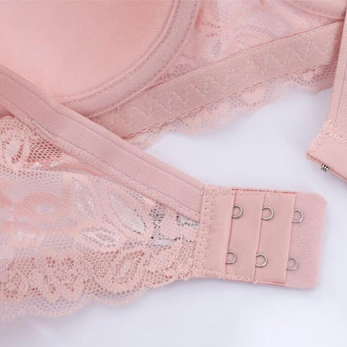 3 шт. комплект бюстгальтерів Fraun з кісточками для жінок з мереживом, регульований пуш-ап, сексуальний бюстгальтер для дівчат, дихаючий, м'який, зручний, Y2K, білизна, бюстгальтер для щоденного використання, #01 (червоний+винний+бежевий), 90C