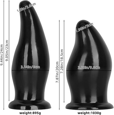 Анальний плагін великого розміру (L, чорний) для чоловіків та жінок - SM іграшка для анального сексу