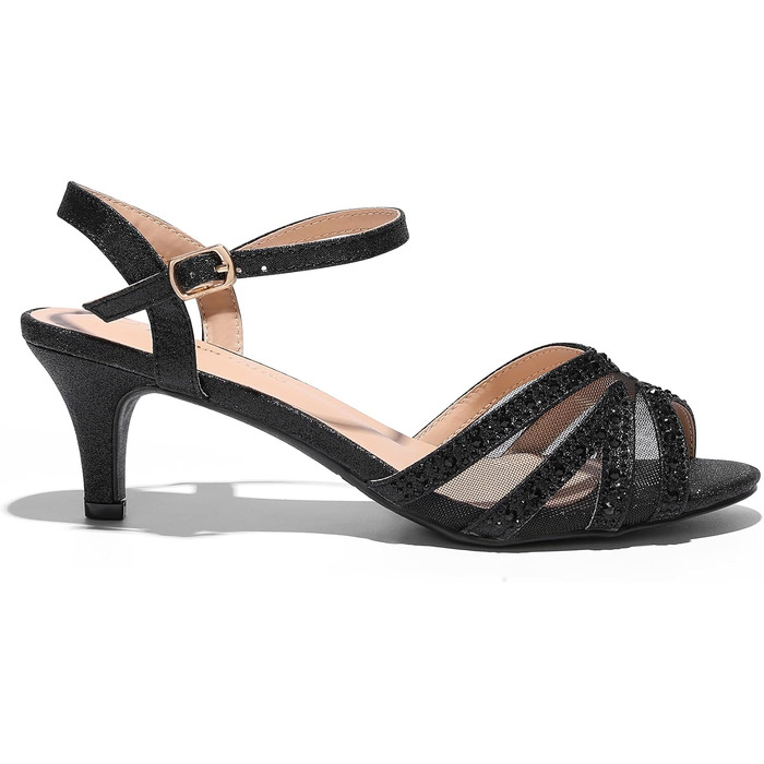 Жіночі туфлі-човники Dream Pairs на низьких підборах, чорні, розмір 37 EU