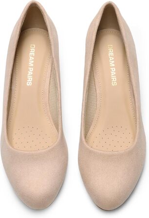 Жіночі туфлі-човники Dream Pairs із закритим носком, бежеві (Nude), розмір 36.5 EU