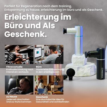 Міні-перкусійний масажер PISOOKA X Mini Massage Gun (66W) для глибокого масажу м'язів, шиї та спини, легкий алюмінієвий корпус, 4 насадки, USB-C, Рожевий