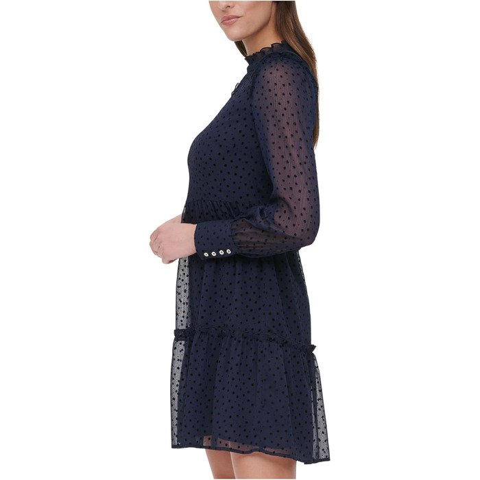 Сукня трапеція Tommy Hilfiger жіноча з довгим рукавом, колір Sky Captain/Black, розмір 42