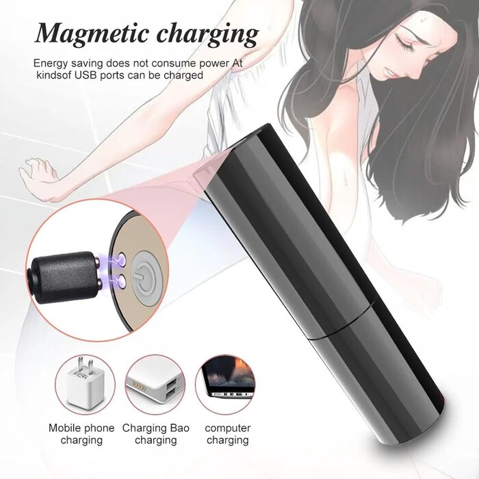 Вібратор для жінок TYDAY 6 SaugmodiLippenstift - міні вібратор для G-точки, водонепроникний, тихий, для стимуляції клітора, сексуальні іграшки для жінок та пар