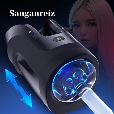 Електричний мастурбатор для чоловіків Leten Cannon King Mini - Blowjob машина з 10 режимами, голосовою стимуляцією та функцією всмоктування