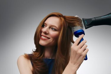 Кругла щітка для волосся Bio Ionic BlueWave X-Large NanoIonic — кондиціонуюча з гофрованим ворсом та ергономічною ручкою