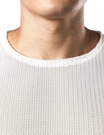 Чоловіча сітчаста футболка JOGAL Fitted, чорна (L, білий)