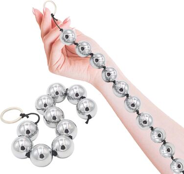 Металеві анальні кулі, намисто з 10 кульок для ануса, анальні іграшки для жінок та чоловіків, з нержавіючої сталі, для пар, сексуальні іграшки