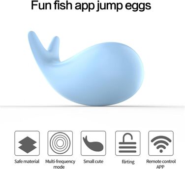 Вібратор з дистанційним керуванням через додаток, 10 режимів вібрації для жінок, портативний G-Spot, для пар (блакитний)