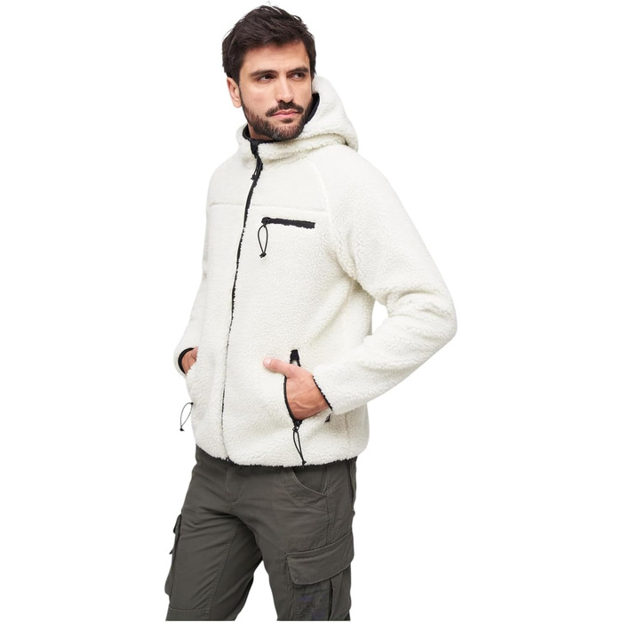 Чоловіча робоча куртка Brandit Teddyfleece Worker Jacket, біла, розмір XXL