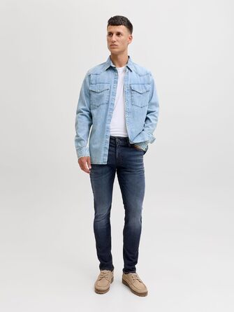 Чоловічі джинси Jack & Jones Tim Original AGI 005 Slim/Straight Fit, синій денім