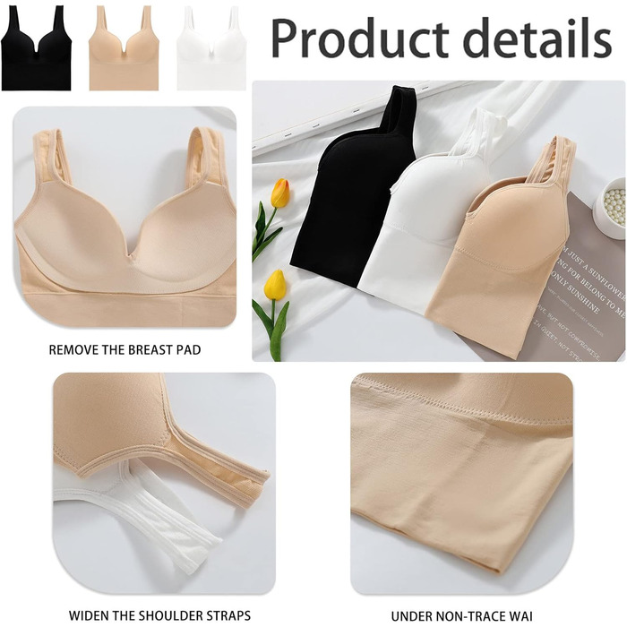Сексуальний бюстгальтер для жінок: пуш-ап, підняття на 2 розміри, глибокий V-подібний виріз, з підкладкою, підтримка, кісточки, згладжування спини. Ідеально для повсякденного носіння, йоги та фітнесу