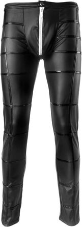 Боді з екошкіри для чоловіків Maeau, блискучий catsuit, леотард, комбінезон, клубний одяг, костюм, шкіряні шорти, мокра шкіра, жилет, для Хелловіну, косплей, чорний, розмір 3, 38