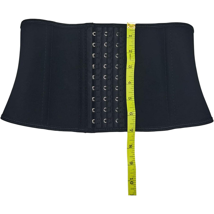 Корсет для фігури жіночий, чорний, 17.8 см, короткий торс, 9 сталевих кісток