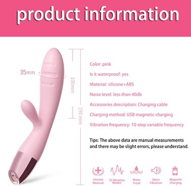 Вібратор Rabbit Silikon для G-точки, 10 режимів. Іграшка для дорослих, рожевий