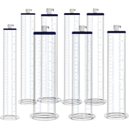 Аксесуари для пеніс-помпи LZYLWC з лазерним гравіюванням розмірів - комплект для апгрейду та заміни, циліндр пеніс-помпи з акрилу для збільшення та ерекції пеніса (A/9 * 1.75inch)