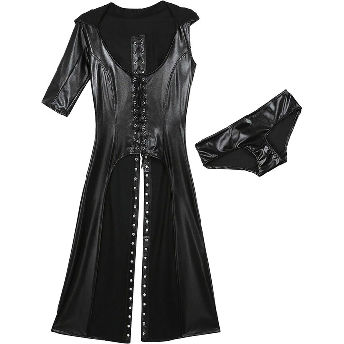 Жіночий латексний боді з відкритими ділянками, костюм для рольових ігор, вечірка, косплей