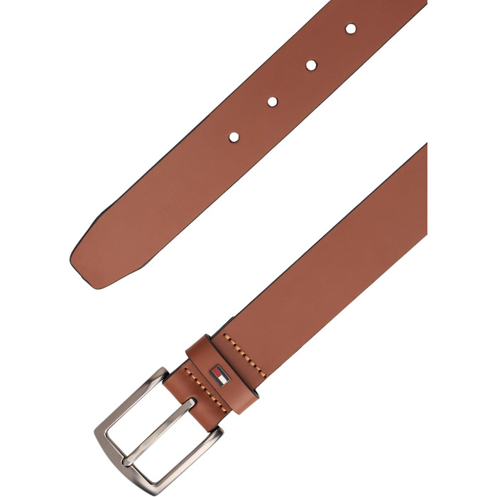 Шкіряний ремінь чоловічий Tommy Hilfiger Denton, 3.5 см, коричневий (Winter Cognac)