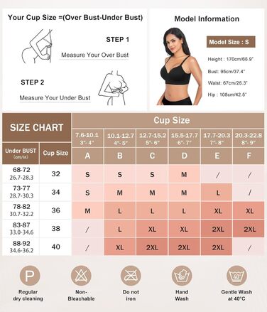 Натільний пуш-ап бюстгальтер для жінок без кісточок, бездротовий, з м'якою підтримкою, двошаровий чашечка, звичайні та великі розміри, V-подібний виріз, міцний бюстгальтер, чорний, S