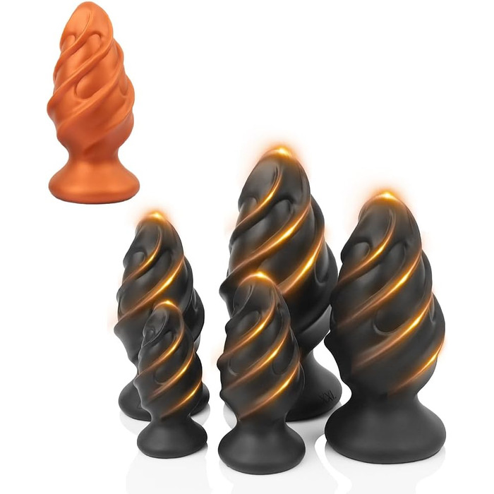 Анальний масажер Jomyu з чашею для смугастих стимуляцій - силікон, з ниткою, для чоловіків та жінок