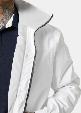 Чоловіча утеплена куртка-мідлеєр Helly Hansen Midlayer Crew Jacket 2.0 з капюшоном, водонепроникна outdoor-куртка, біла, розмір 4XL