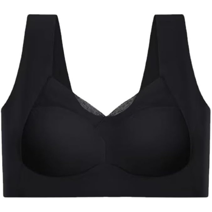 Бюстгальтер Tian Dee для корекції постави, модний бюстгальтер з підтримкою, без кісточок, ефект пуш-ап (4XL, чорний)