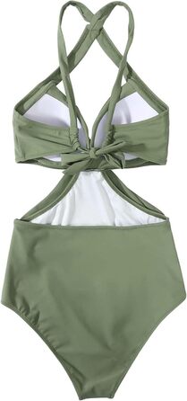 Купальник суцільний жіночий Einteiliger Monokini Pushup Wrap, зелений колір - 2026
