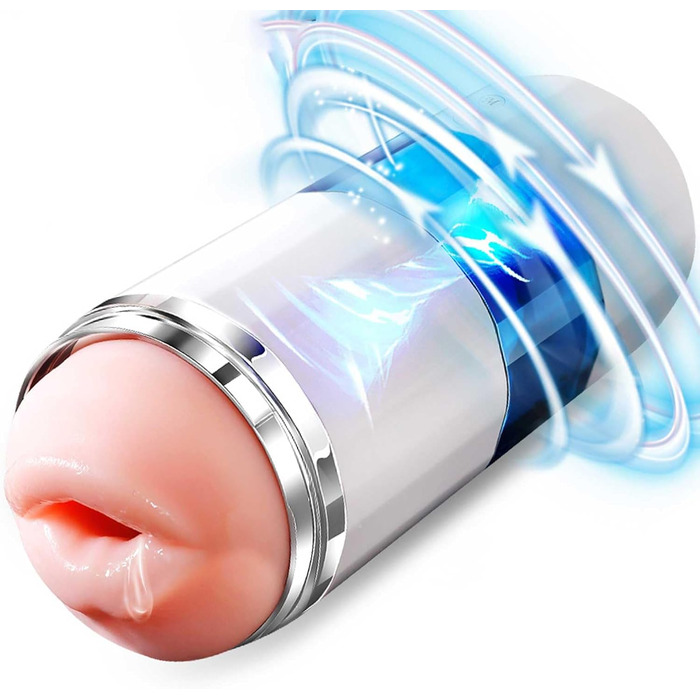 Мастурбатор для чоловіків Sexspielzeug з 10 режимами вібрації, 5 режимами обертання, силікон, автоматичний, ручний, 3D великий канал для частинок, еротичний