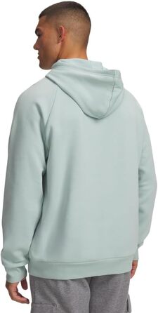 Чоловічий худі Under Armour Rival Fleece з логотипом, синій Enamel Blue / Refresh Mint, розмір XXL