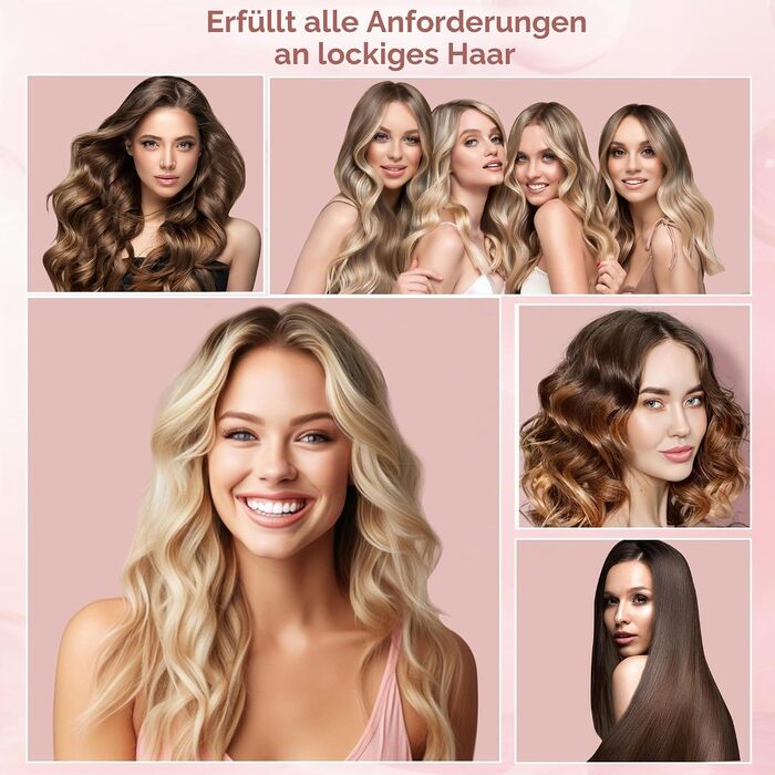 Мультистайлер для волосся 6 в 1 UKLISS Air Styler Set: фен з дифузором, насадки для завивки, круглі щітки та випрямляч, 1000 Вт, LCD-дисплей, жовто-чорний