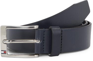 Чоловічий шкіряний ремінь Tommy Hilfiger NEW ALY, темно-синій, ширина 3.5 см, розмір 95